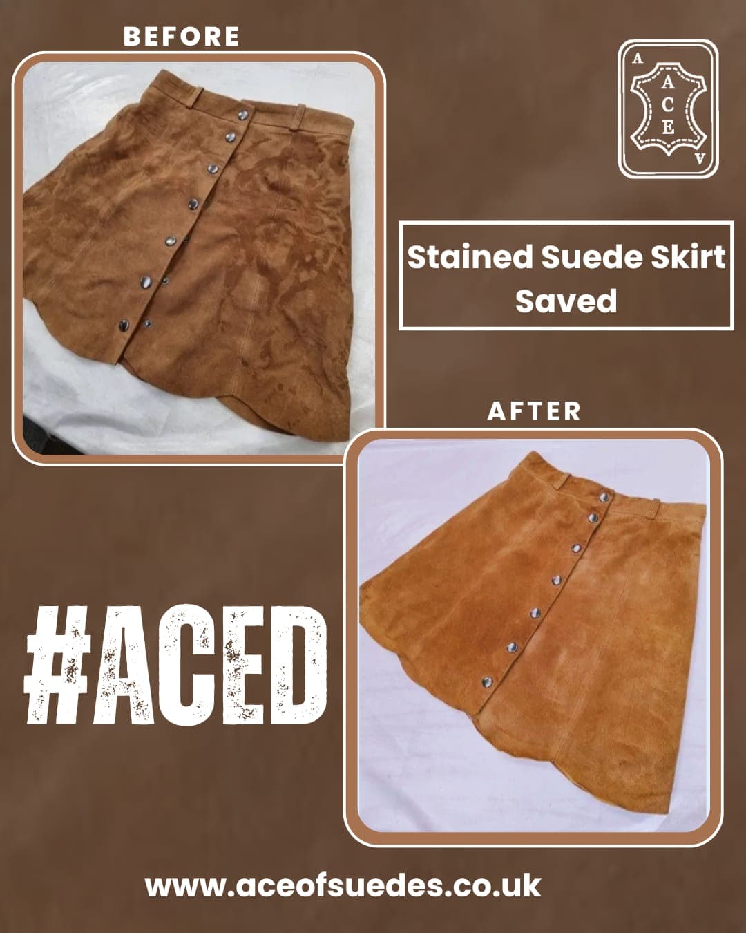 Suede Skirt — Stain Treatment
