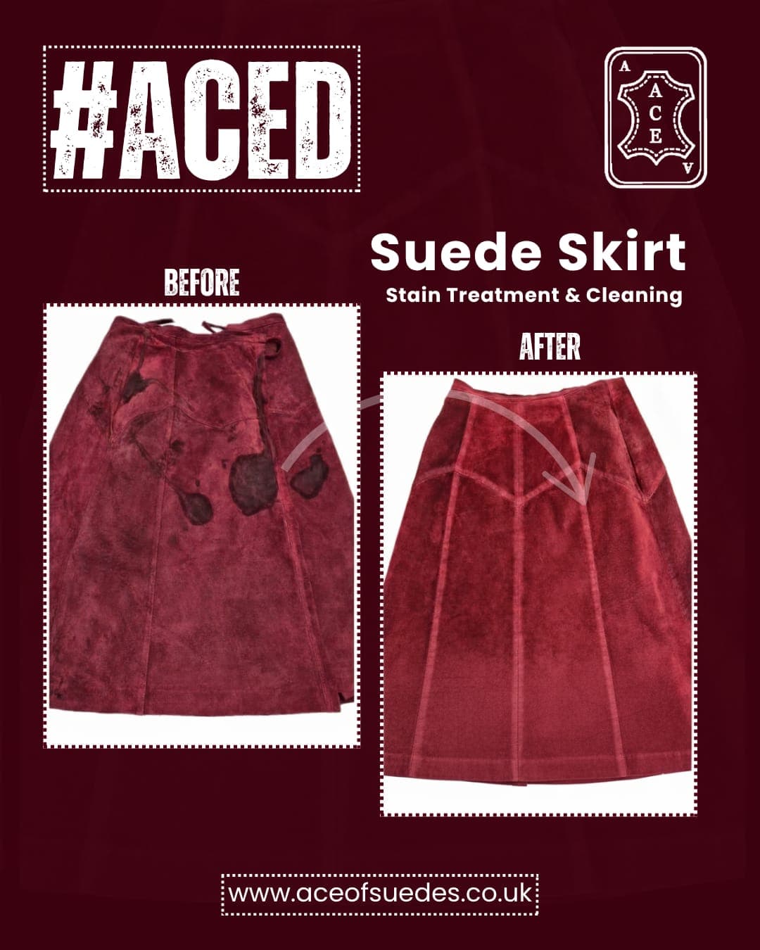 Suede Skirt — Stain Treatment & Cleaning