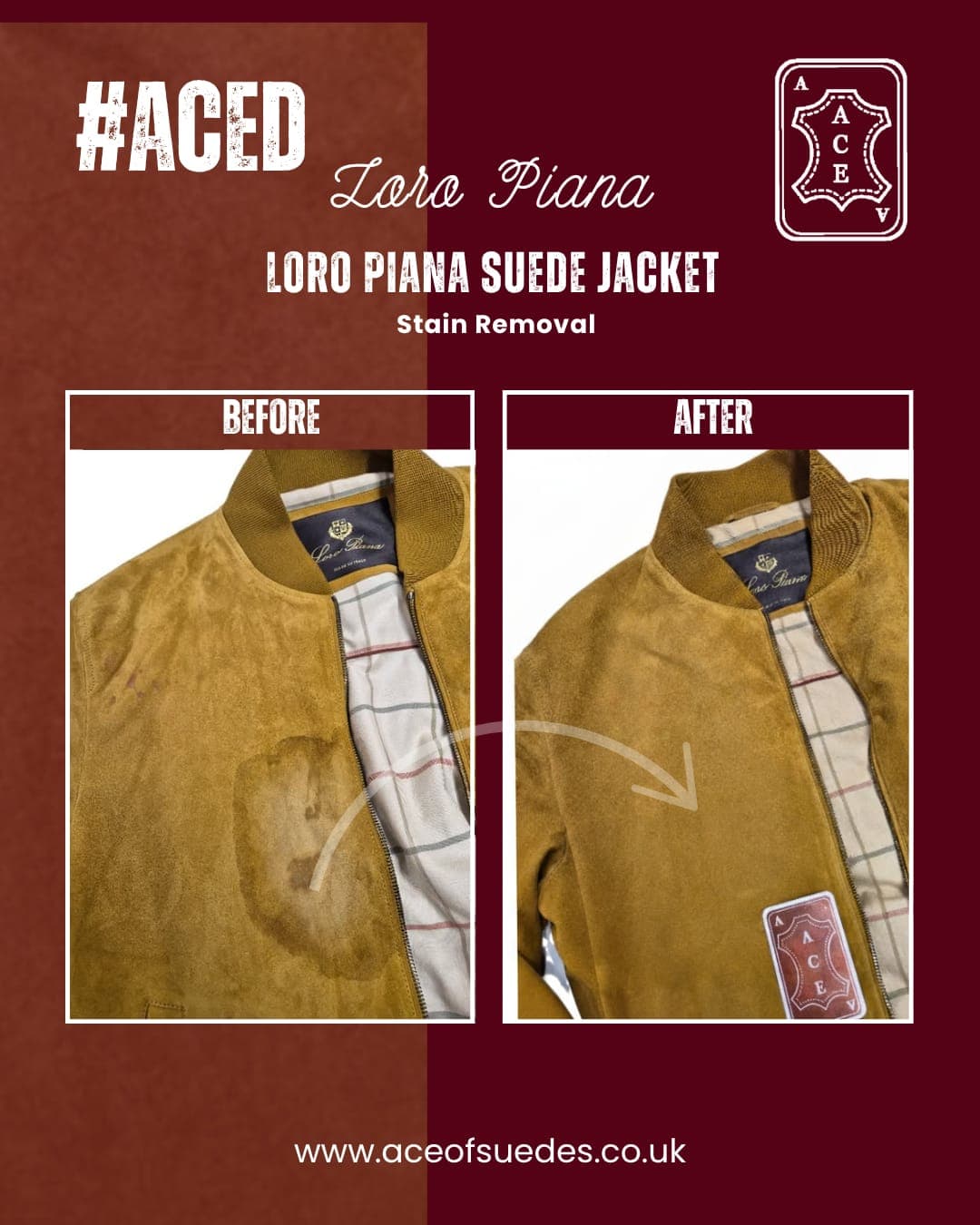 Loro Piana — Suede Stain Removal