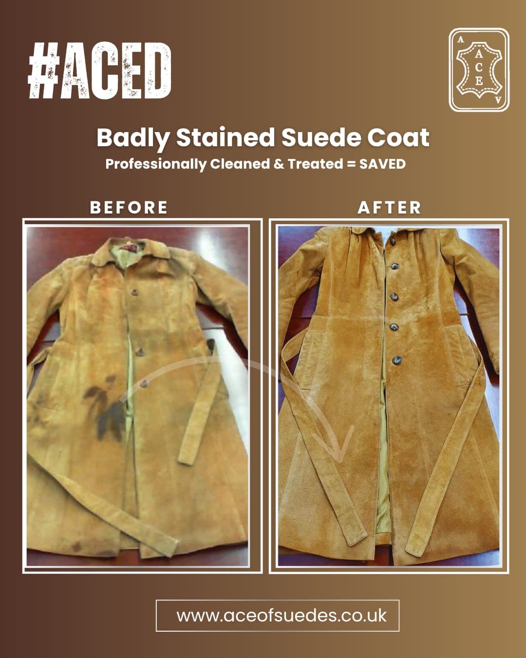 Suede Coat — Stain Treatment