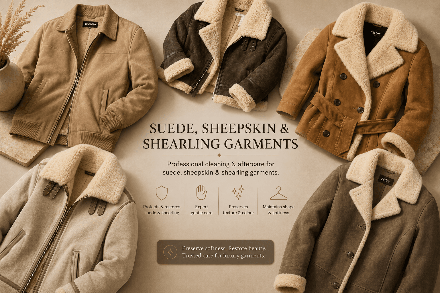 Suede / Sheepskin Jacket — specialist cleaning service