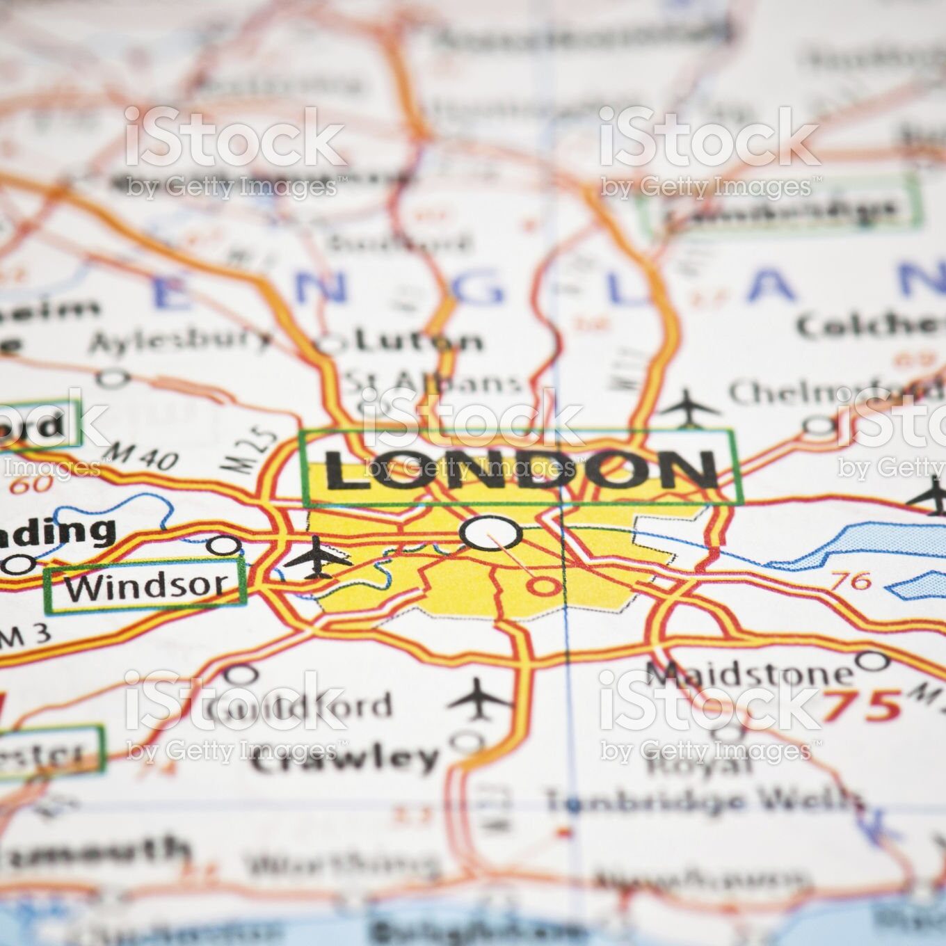 London on a map